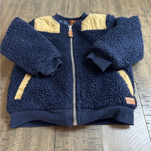 7 For All Mankind Navy and Tan Kids Jacket - Picture 3 of 10